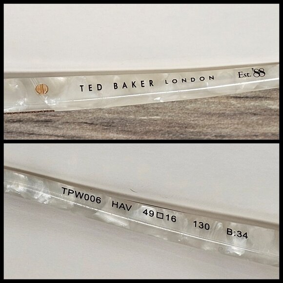 TED BAKER FRAMES ONLY EYEGLASSES TPW006 Tortoise Shell Brown 49-16-130 Plastic - Picture 7 of 11